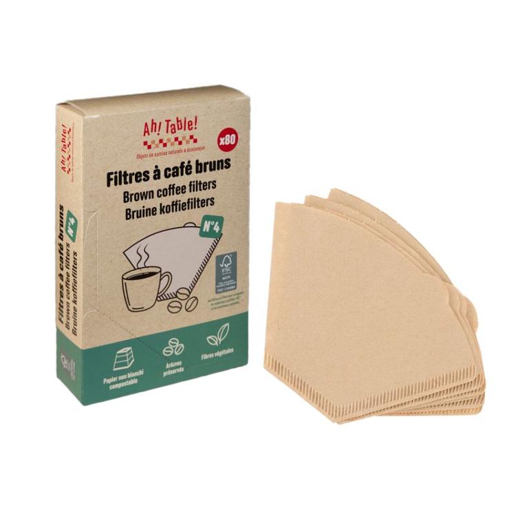 Filtres à café bruns (80 pièces)