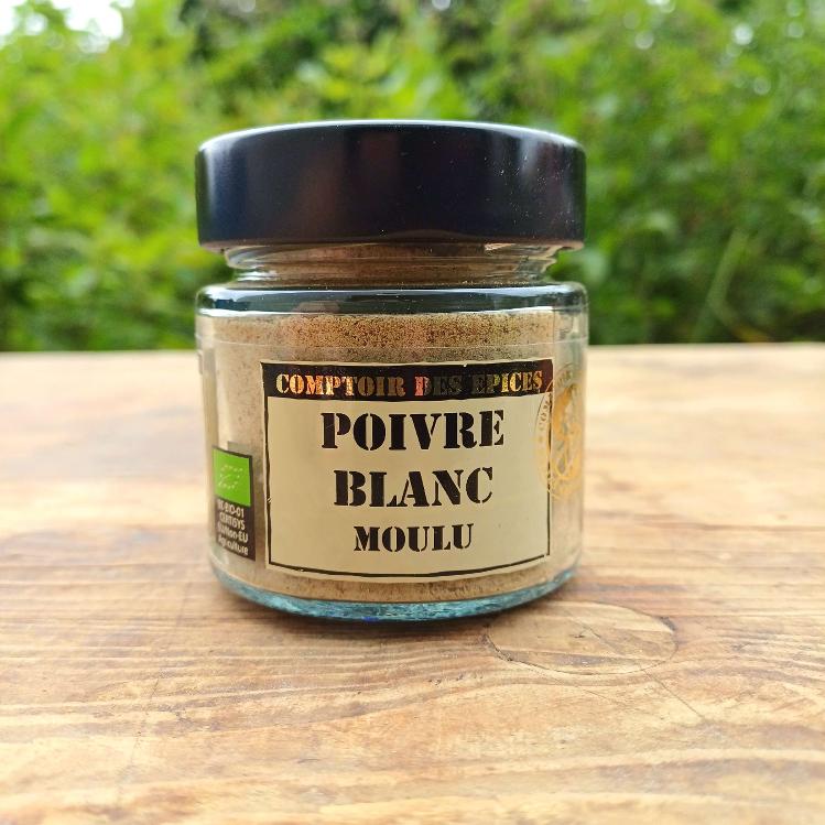 Poivre blanc moulu