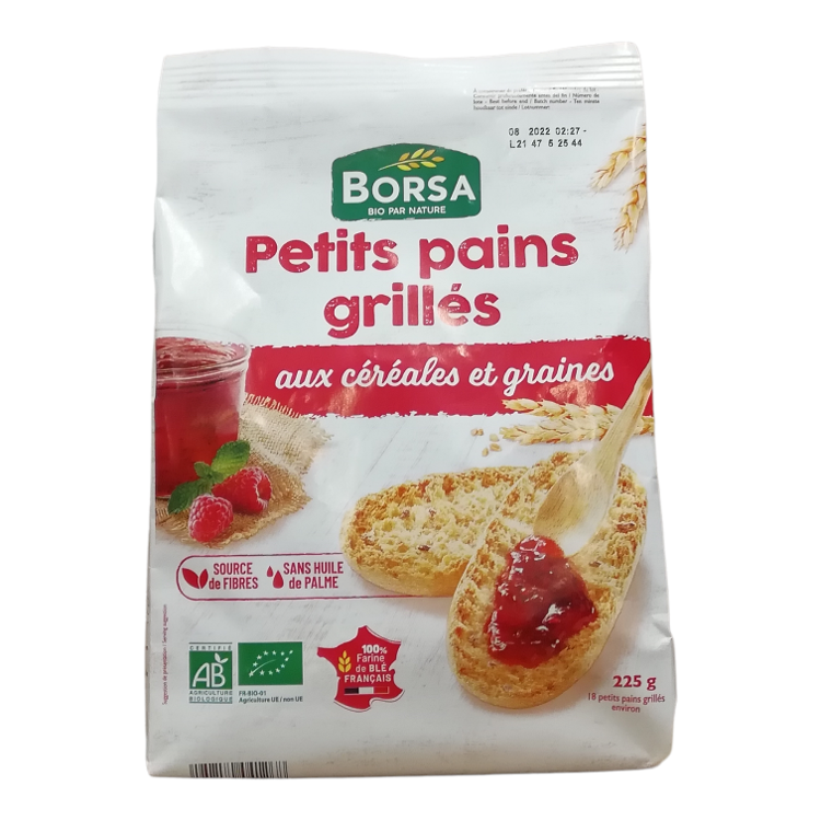 Petits pains grillés à la farine complète 225gr