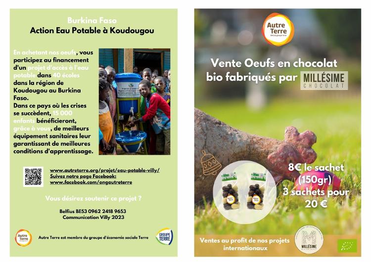 Œufs de Pâques au profit de AUTRE TERRE 150 gr