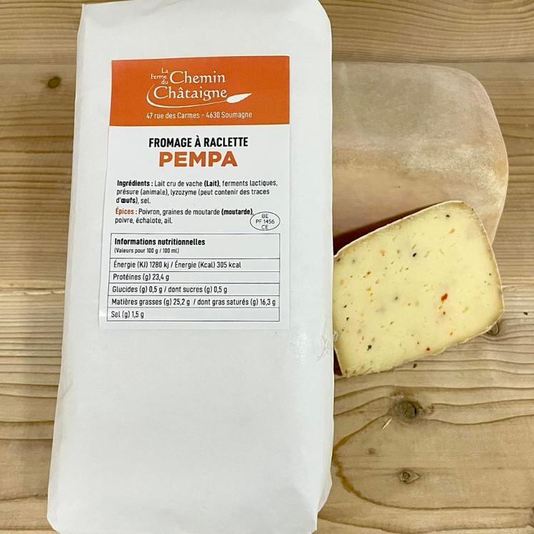 Fromage de vache pempa en tranche