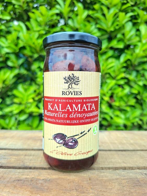 Olives Noires Naturelles Kalamata 350gr (dénoyautées)
