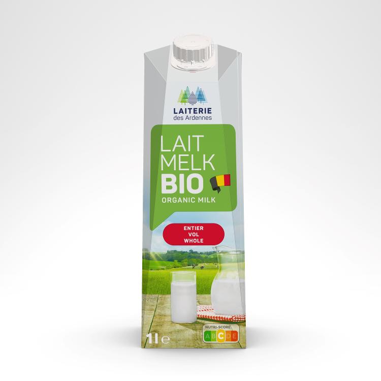 Lait des Ardennes entier bio 1L (laiterie des Ardennes)