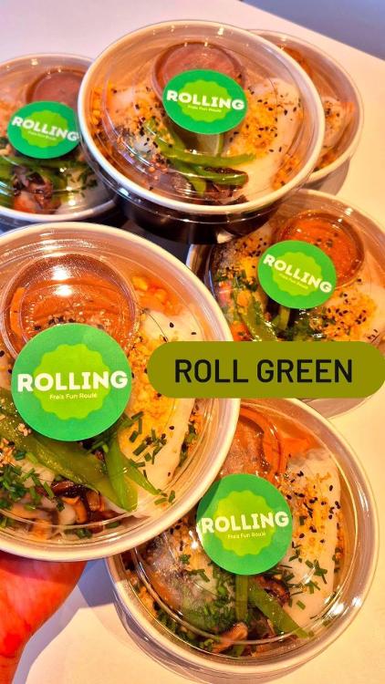 Springroll green - Tofu fumé & Sauce Cacahuète