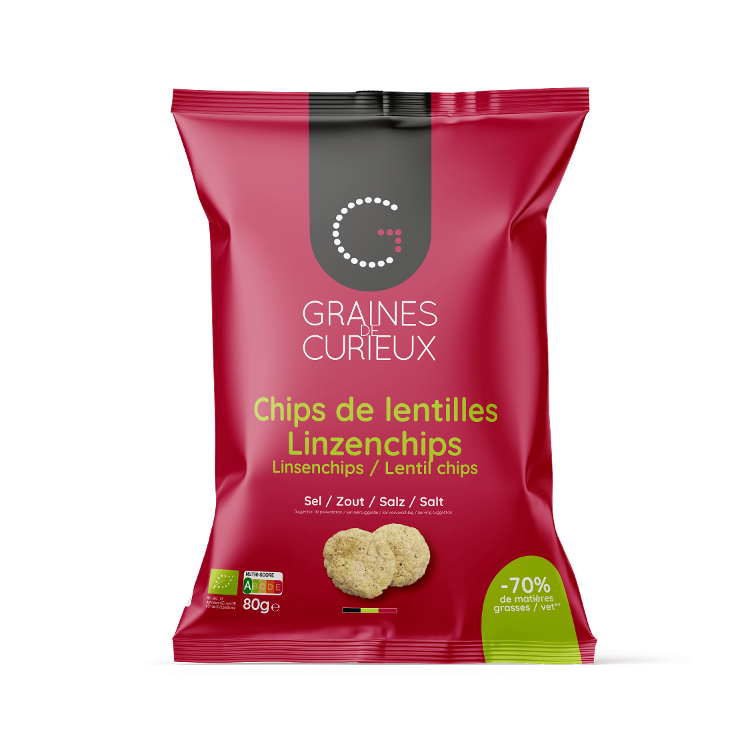 Chips de lentilles Sel