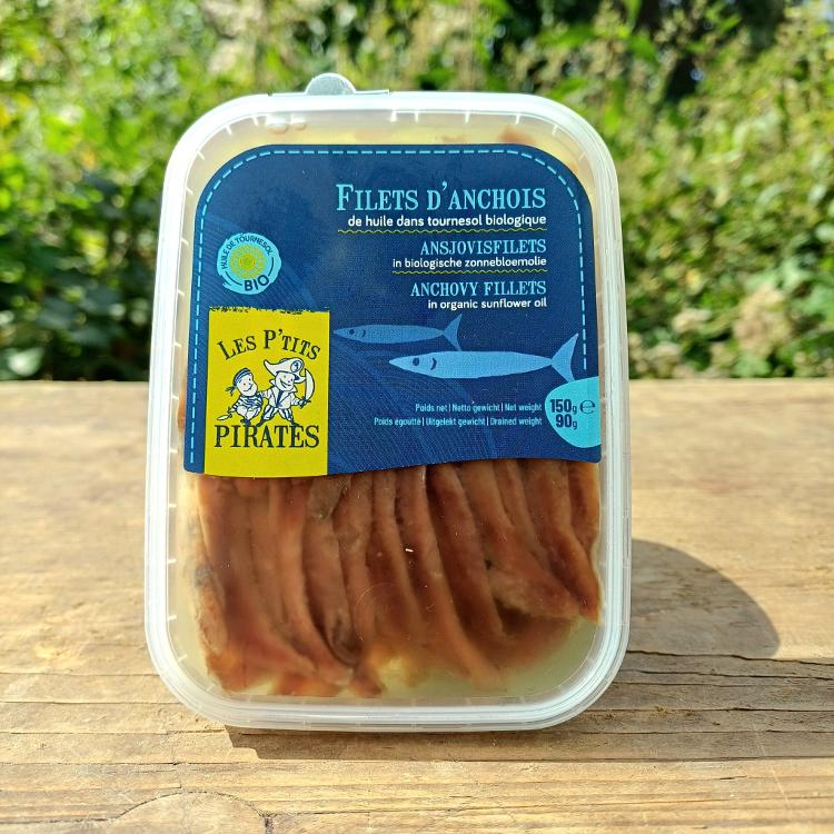 Filets d'anchois à l'huile de tournesol