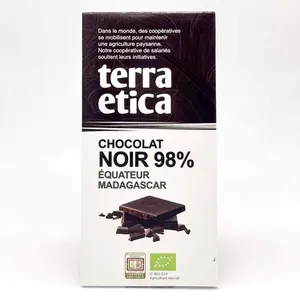 Chocolat noir 98% Équateur-Côte d'Ivoire 100gr