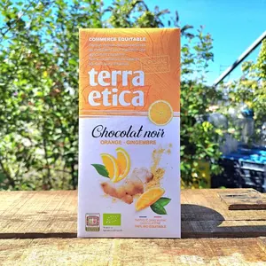 Chocolat noir orange - gingembre 100 gr