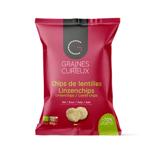 Chips de lentilles Sel