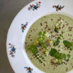 La Tranrche : Potage brocoli cresson