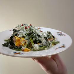 La Tranche : Patates douces aux épinards