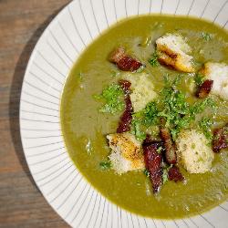 La Tranche : Potage aux bettes, patates douces et lardons